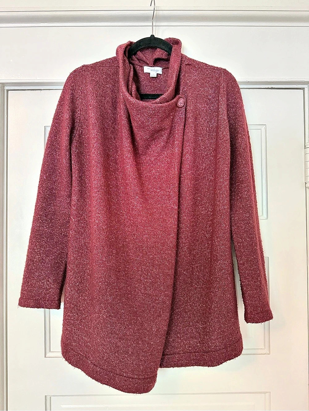 Women's Burgundy Draped Top